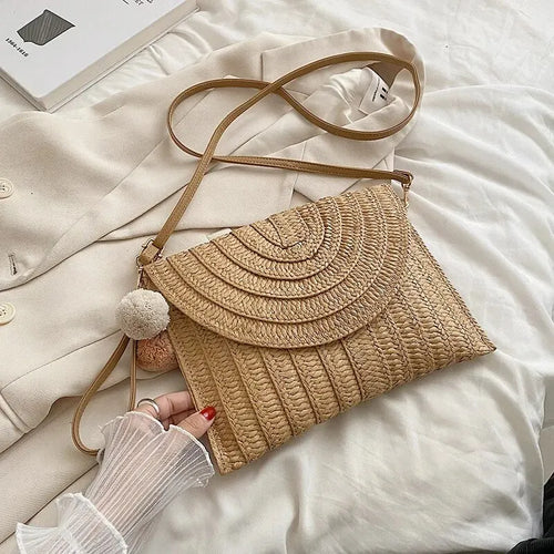 Borsa a Tracolla in Paglia Fatto a Mano – Stile Busta