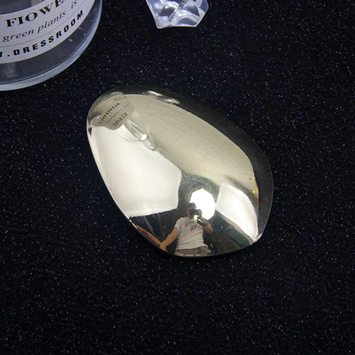 Fermagli per capelli geometrici in metallo color oro lucido a forma di guscio d'uovo