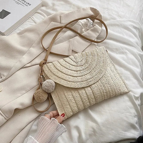 Borsa a Tracolla in Paglia Fatto a Mano – Stile Busta