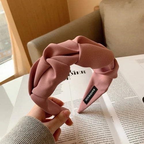 Cerchietto per capelli tinta unita con drappeggi