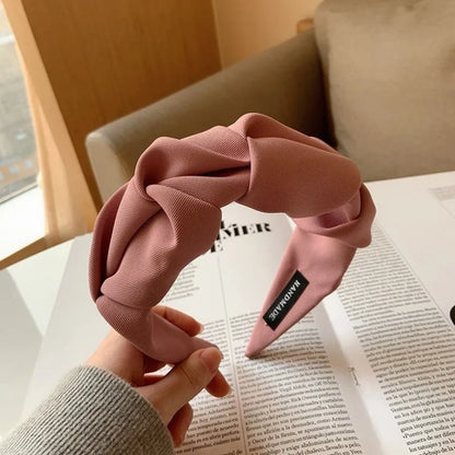 Cerchietto per capelli tinta unita con drappeggi