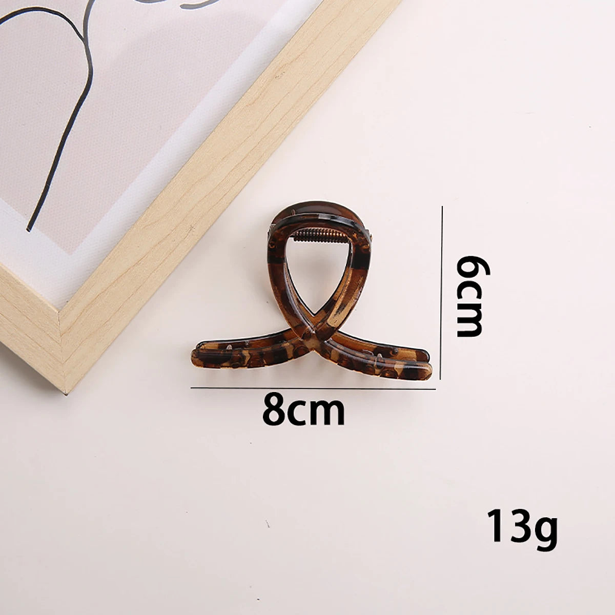 Mollettone ondulato lucido ambra marrone grande leggero (2 pezzi)