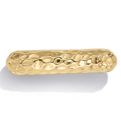 Elastico capelli donna con dettaglio geometrico in metallo doppio strato