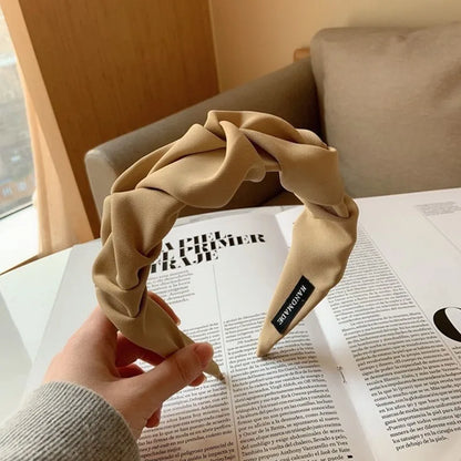 Cerchietto per capelli tinta unita con drappeggi