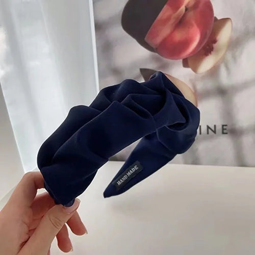 Cerchietto per capelli tinta unita con drappeggi