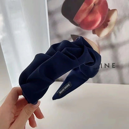 Cerchietto per capelli tinta unita con drappeggi