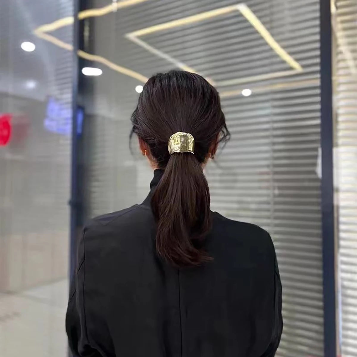 Fasce per capelli a doppio strato irregolari in metallo per capelli