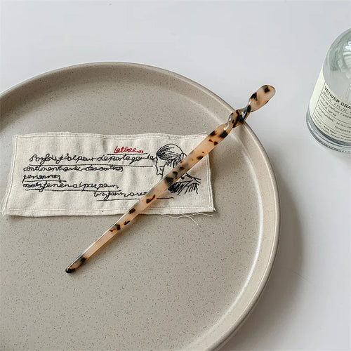 Bacchetta per Capelli Stile Cinese in Resina Marmorizzata