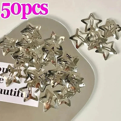 Fermagli per capelli Star BB in argento con clip in metallo