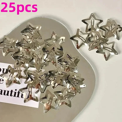 Fermagli per capelli Star BB in argento con clip in metallo