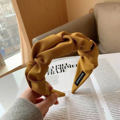 Cerchietto per capelli tinta unita con drappeggi