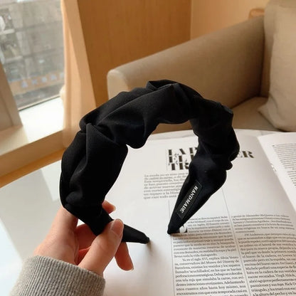 Cerchietto per capelli tinta unita con drappeggi