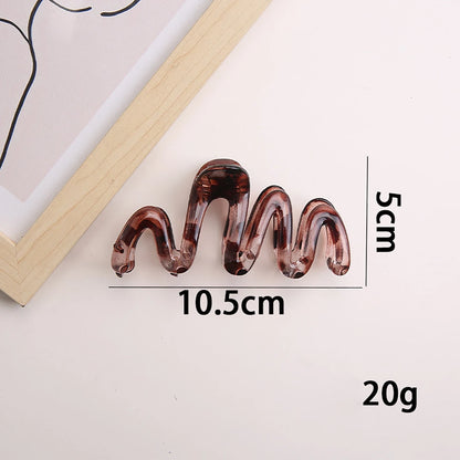 Mollettone ondulato lucido ambra marrone grande leggero (2 pezzi)