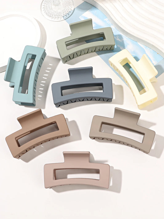 Set di 7 fermagli opachi per capelli grandi da donna, con presa antiscivolo
