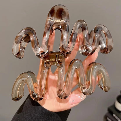 Mollettone ondulato lucido ambra marrone grande leggero (2 pezzi)