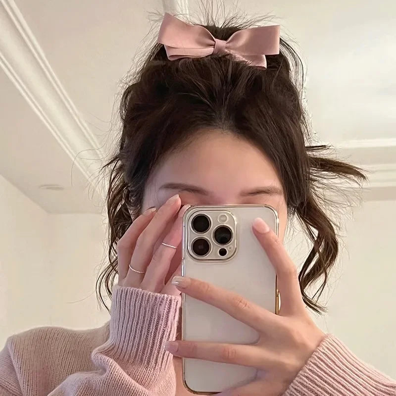 Fiocco con forcina per capelli capelli con clip laterali