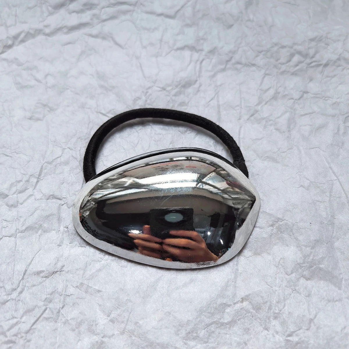 Fermagli per capelli geometrici in metallo color oro lucido a forma di guscio d'uovo