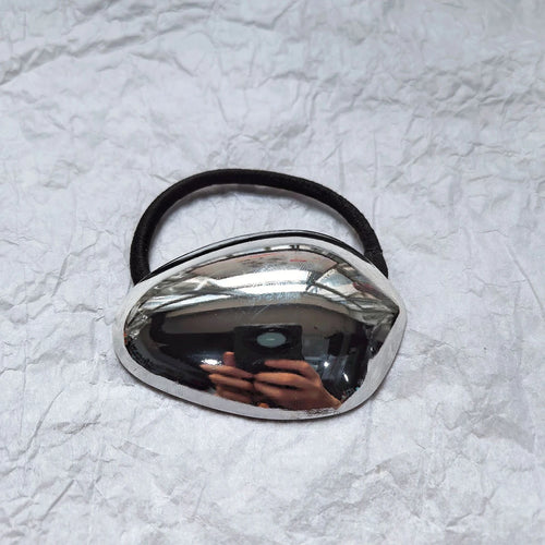 Fermagli per capelli geometrici in metallo color oro lucido a forma di guscio d'uovo