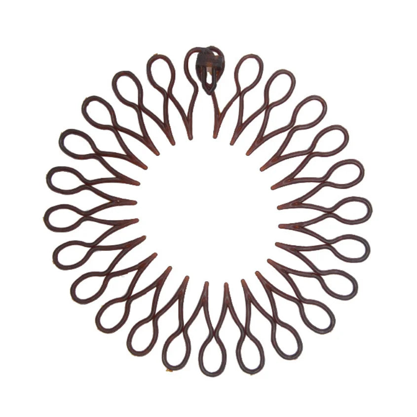 cerchietti elastici in plastica con denti pettine per capelli donna