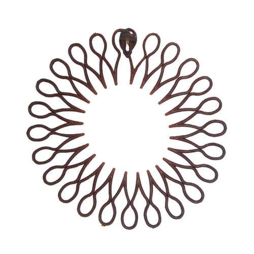 Set di 2 cerchietti elastici in plastica con denti pettine per capelli donna