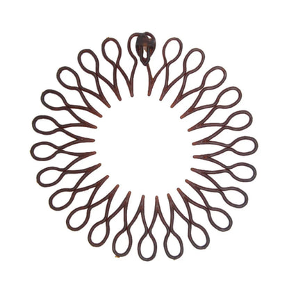 Set di 2 cerchietti elastici in plastica con denti pettine per capelli donna