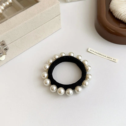 Elastico per capelli con perle
