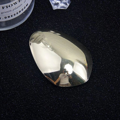 Fermagli per capelli geometrici in metallo color oro lucido a forma di guscio d'uovo