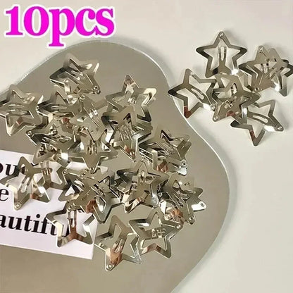 Fermagli per capelli Star BB in argento con clip in metallo