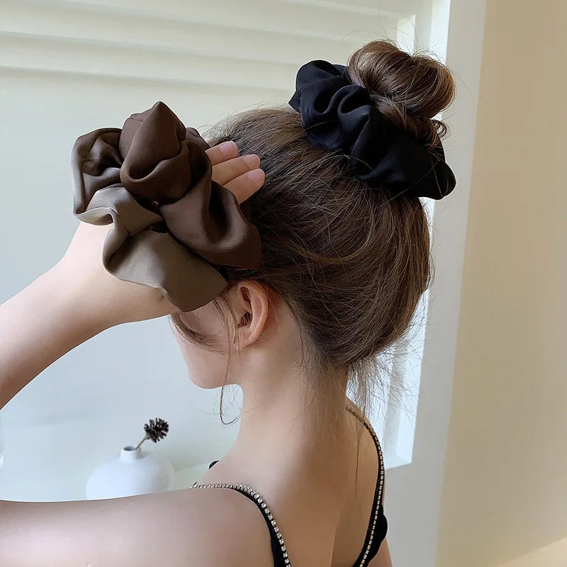 Scrunchie oversize in seta coreana