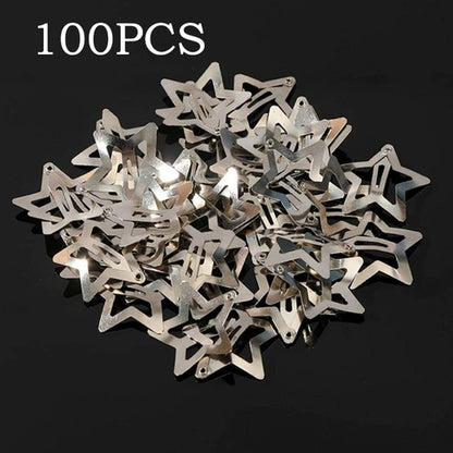 Fermagli per capelli Star BB in argento con clip in metallo