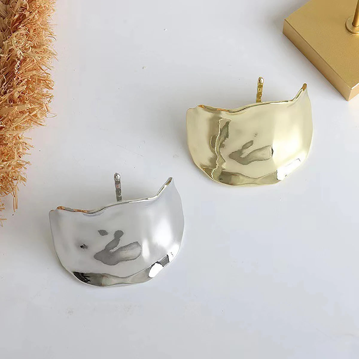 Fasce per capelli a doppio strato irregolari in metallo per capelli