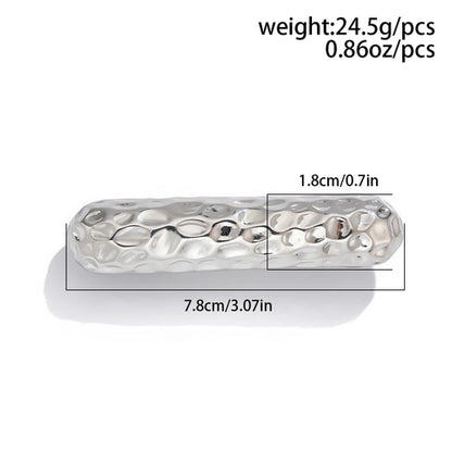 Elastico capelli donna con dettaglio geometrico in metallo doppio strato