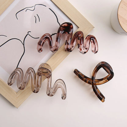 Mollettone ondulato lucido ambra marrone grande leggero (2 pezzi)