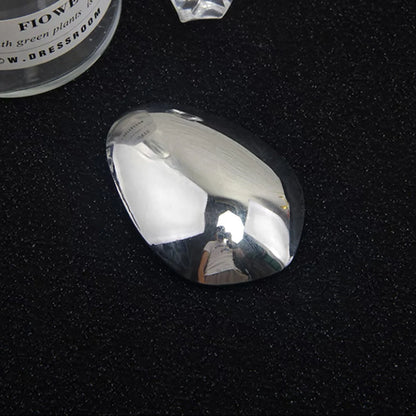 Fermagli per capelli geometrici in metallo color oro lucido a forma di guscio d'uovo