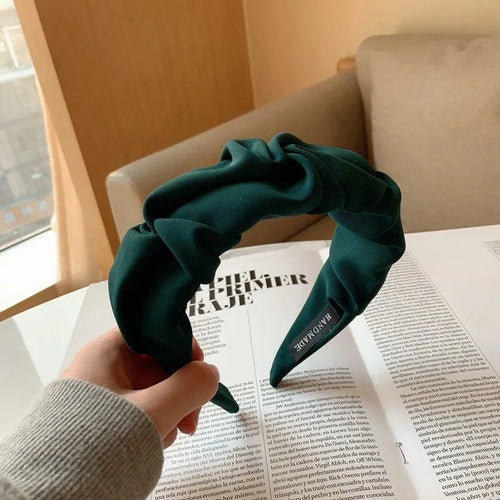 Cerchietto per capelli tinta unita con drappeggi