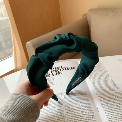 Cerchietto per capelli tinta unita con drappeggi