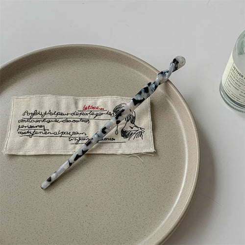 Bacchetta per Capelli Stile Cinese in Resina Marmorizzata