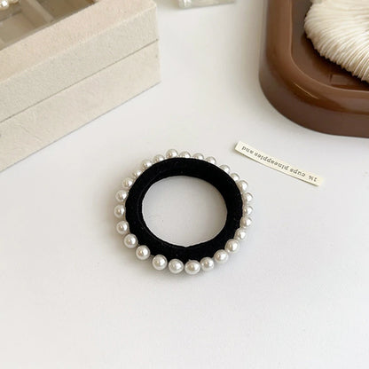 Elastico per capelli con perle