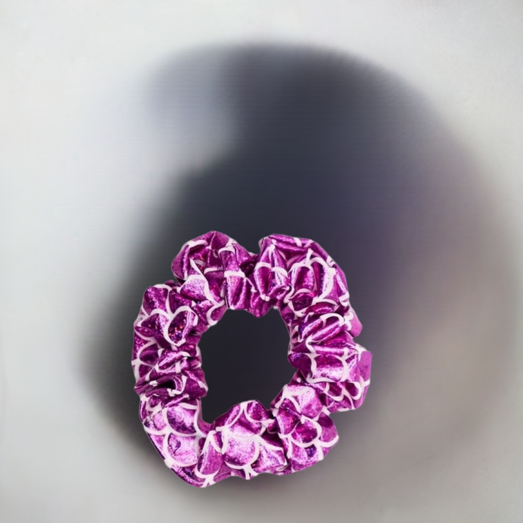 Scrunchie in cotone organico fatto a mano, accessorio per capelli sostenibile