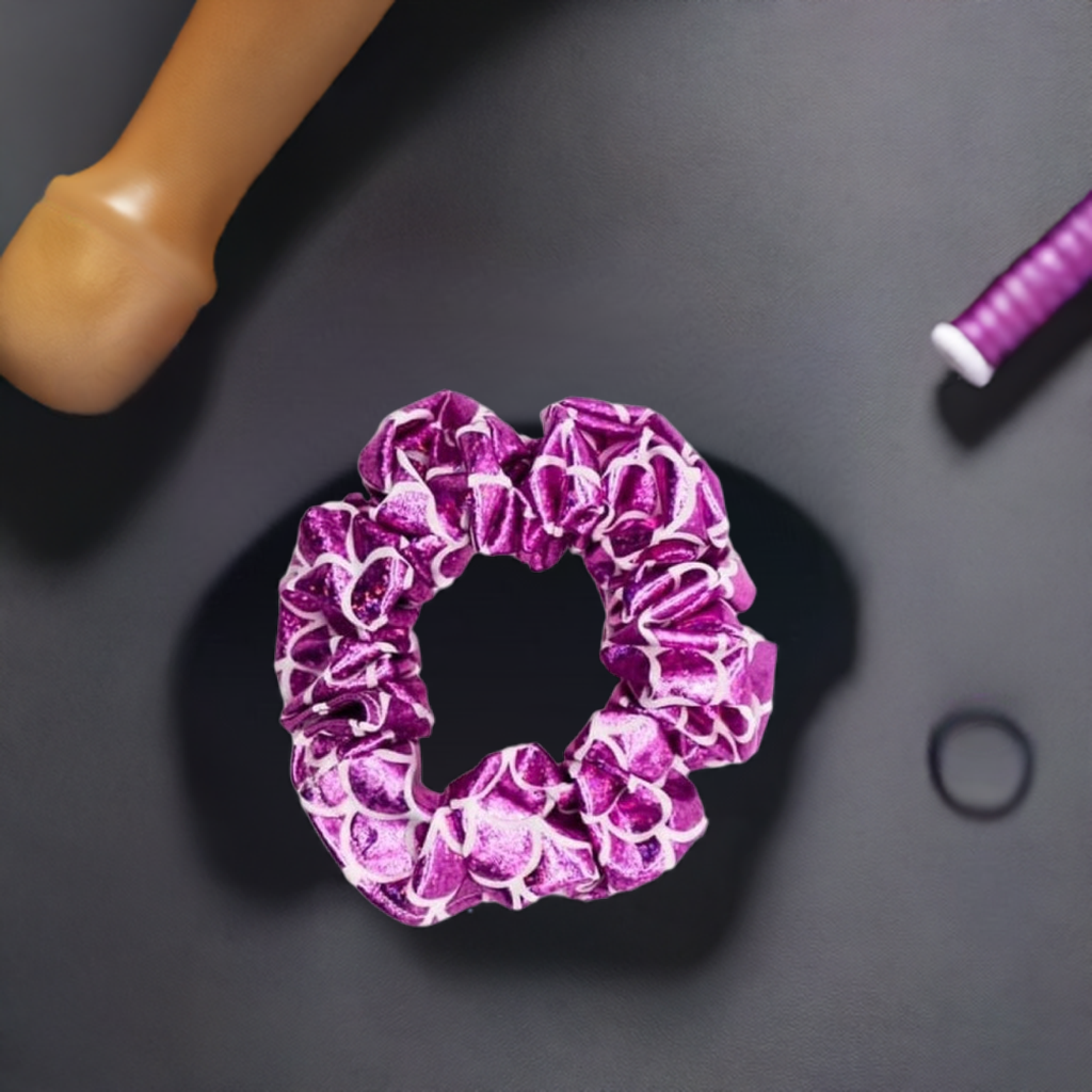 Scrunchie in cotone organico fatto a mano, accessorio per capelli sostenibile